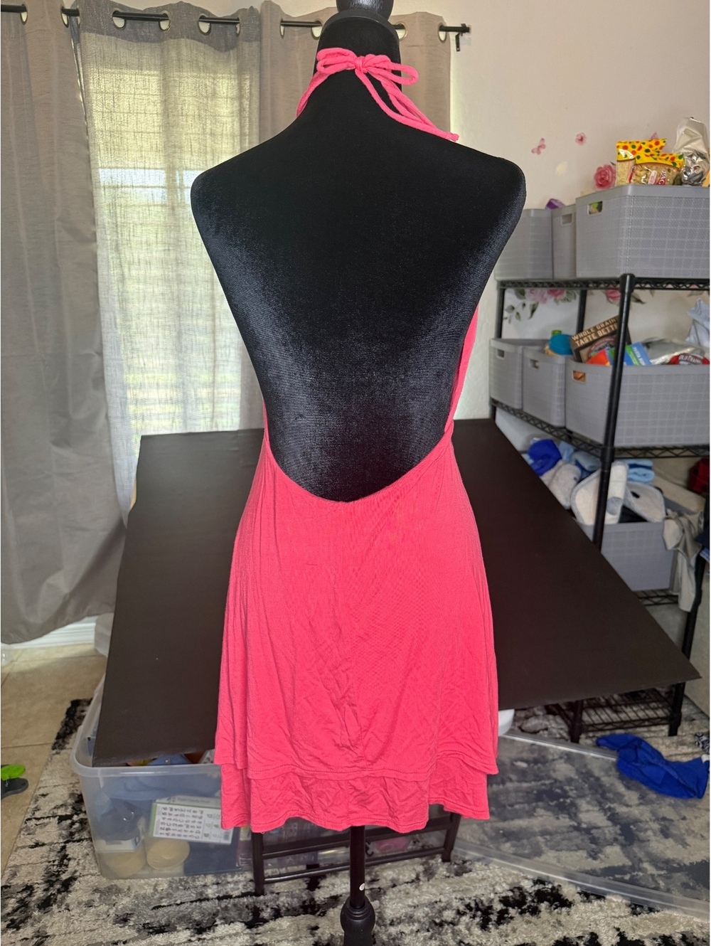 Dailylook Pink Halter Mini Dress Size S - Picture 5 of 6